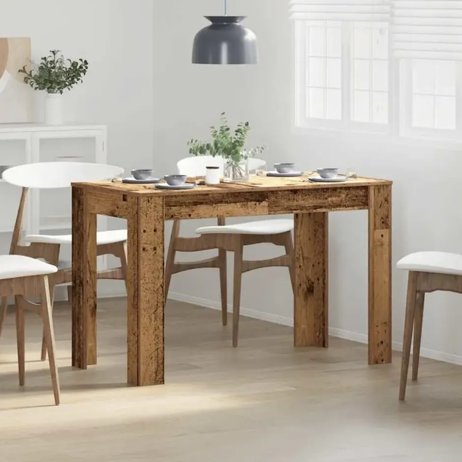 vidaXL Eettafel - Rechthoekige tafel - Oud hout - Bewerkt hout - 120x60 cm