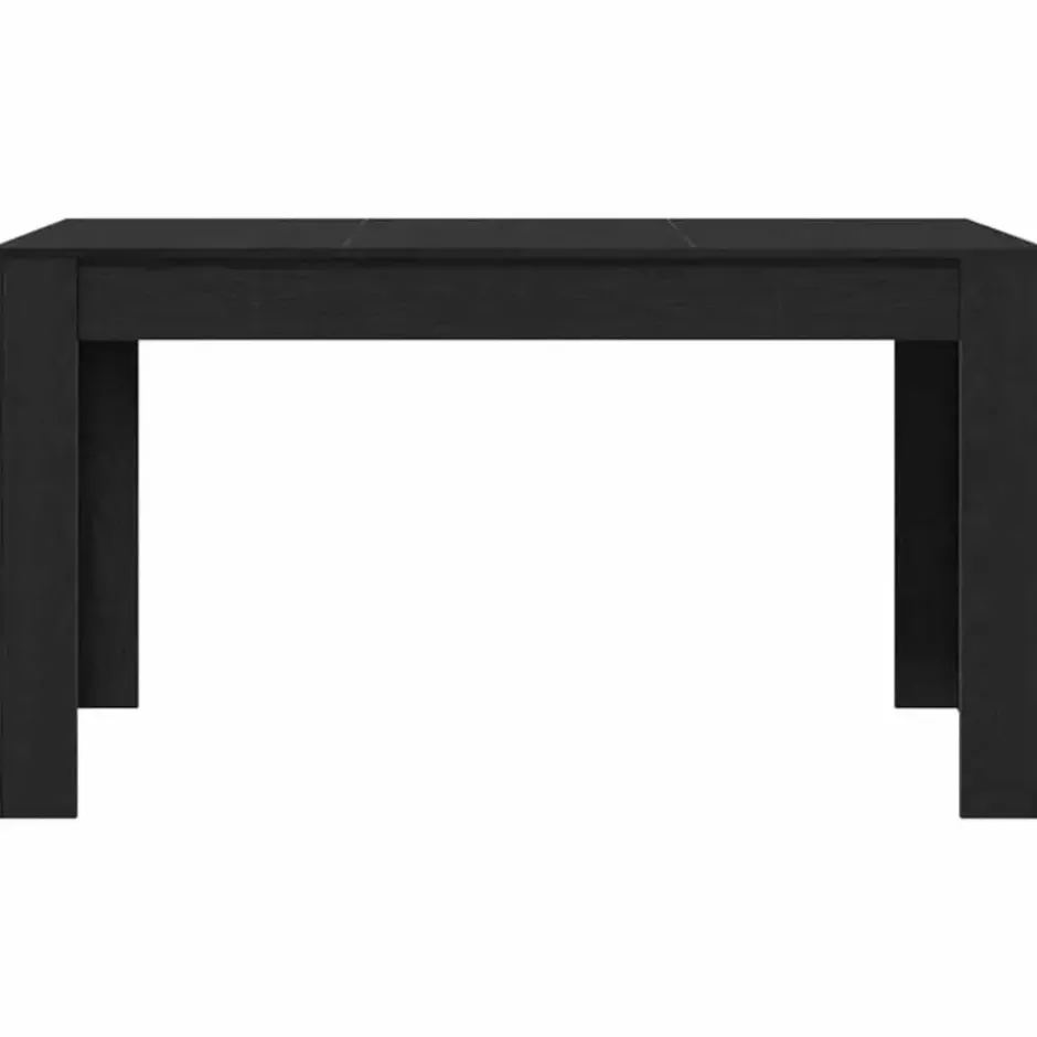 vidaXL Eettafel - Rechthoekige tafel - Zwart eiken - Hout - 140x74.5x76 cm