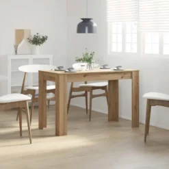 vidaXL Eettafel - Rechthoekige tafel - Artisanaal eiken - Hout - 120x60 cm