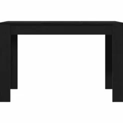 vidaXL Eettafel - Rechthoekige tafel - Zwart eiken - Bewerkt hout - 120x60x76 cm