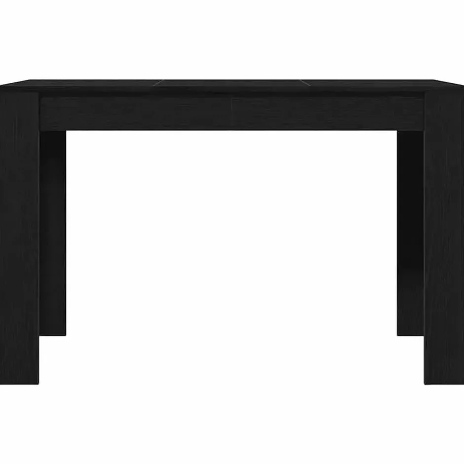 vidaXL Eettafel - Rechthoekige tafel - Zwart eiken - Bewerkt hout - 120x60x76 cm