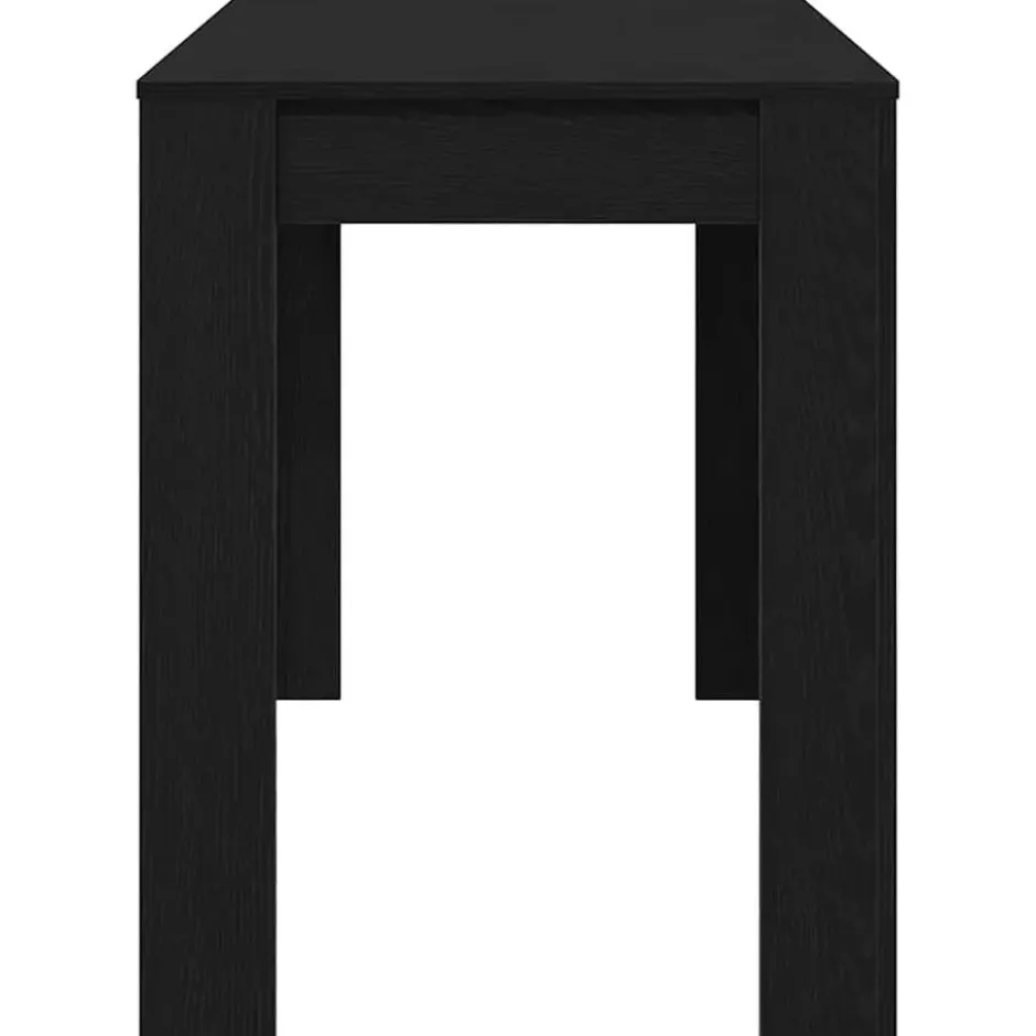 vidaXL Eettafel - Rechthoekige tafel - Zwart eiken - Bewerkt hout - 120x60x76 cm