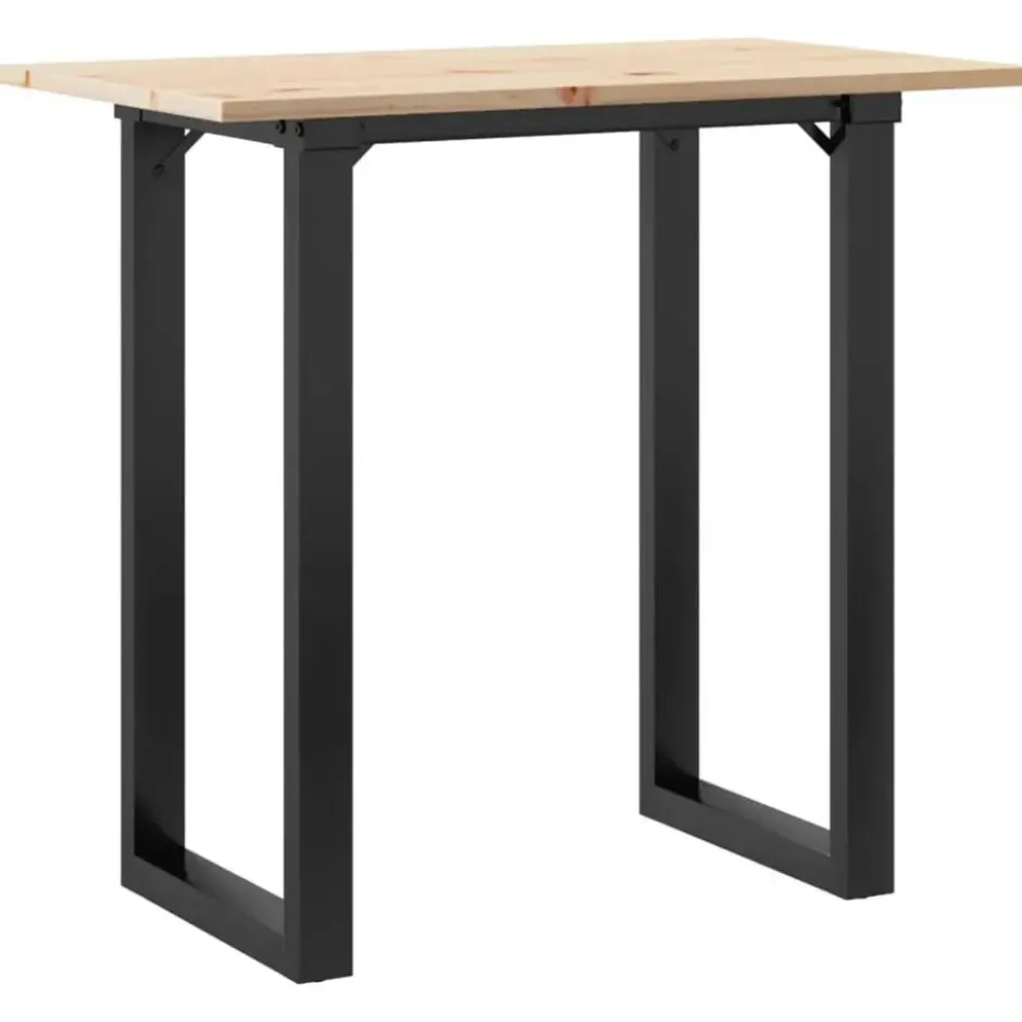 vidaXL Eettafel - Rechthoekige tafel met U-poten - Grenenhout - 80x50x75.5 cm