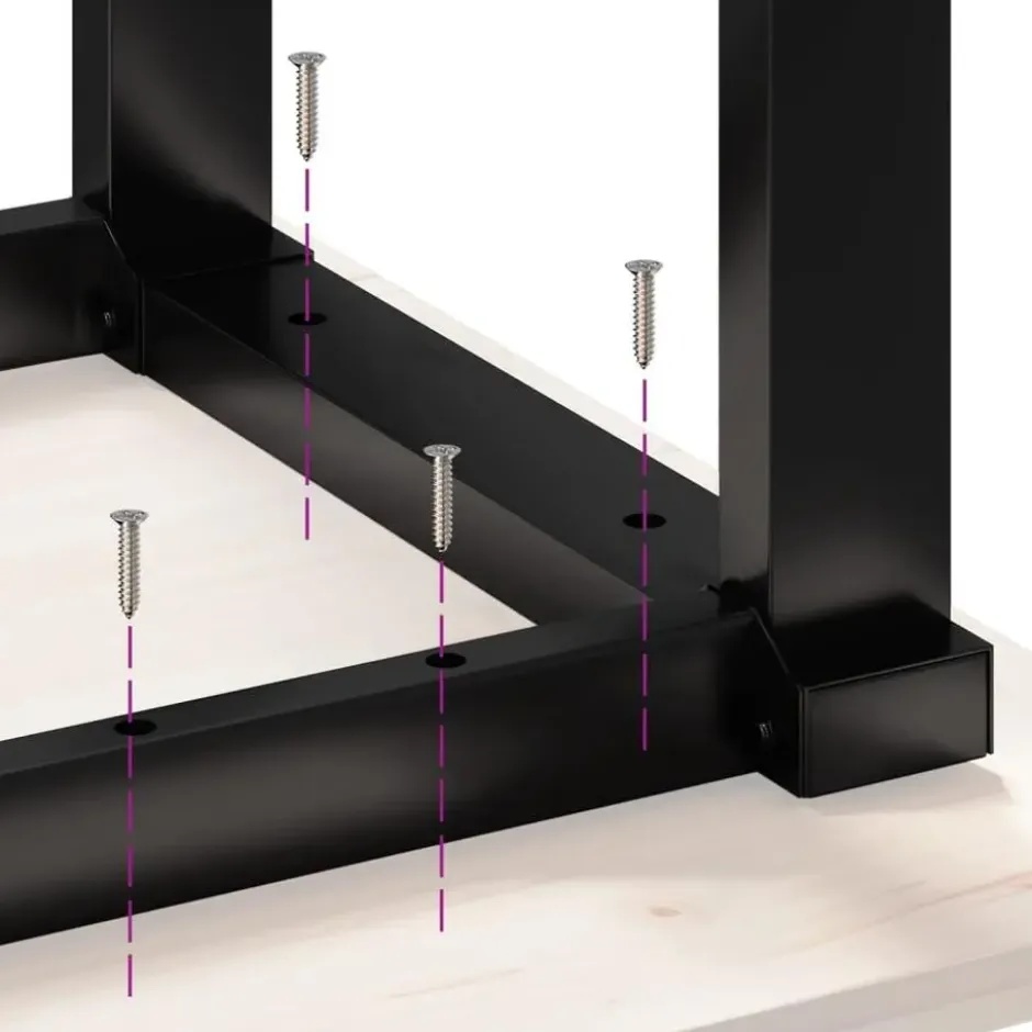 vidaXL Eettafel - Rechthoekige tafel met U-poten - Grenenhout - 80x50x75.5 cm