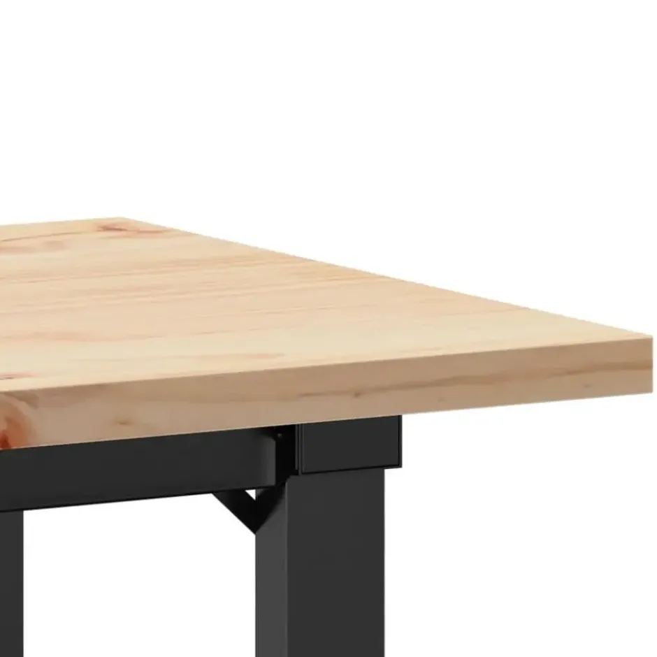 vidaXL Eettafel - Rechthoekige tafel met U-poten - Grenenhout - 80x50x75.5 cm