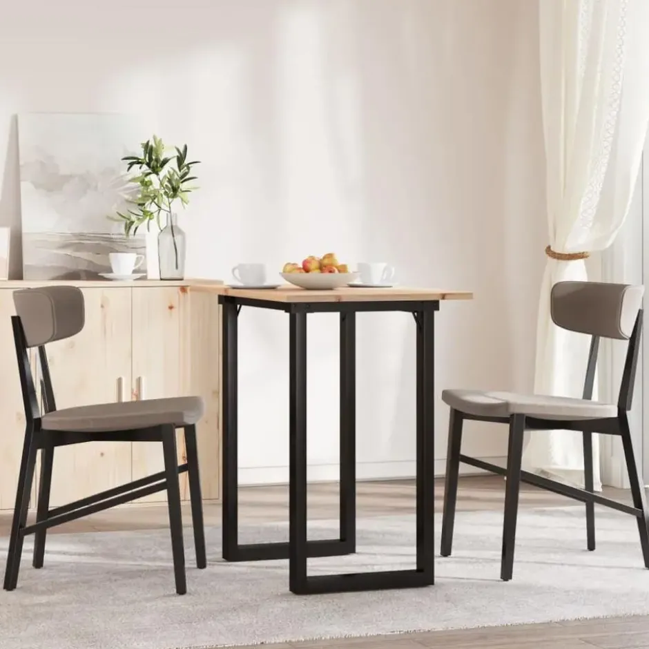 vidaXL Eettafel - Rechthoekige tafel met U-poten - Grenenhout - 80x50x75.5 cm