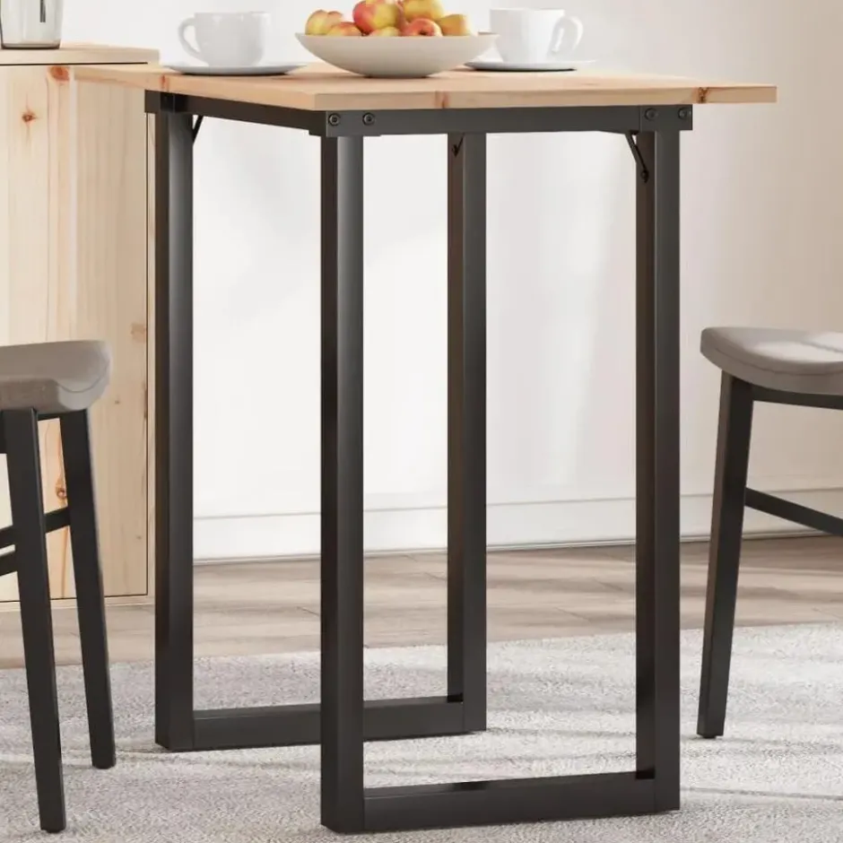 vidaXL Eettafel - Rechthoekige tafel met U-poten - Grenenhout - 80x50x75.5 cm
