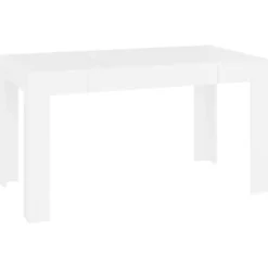 vidaXL - Eettafel - Wit - Bewerkt hout