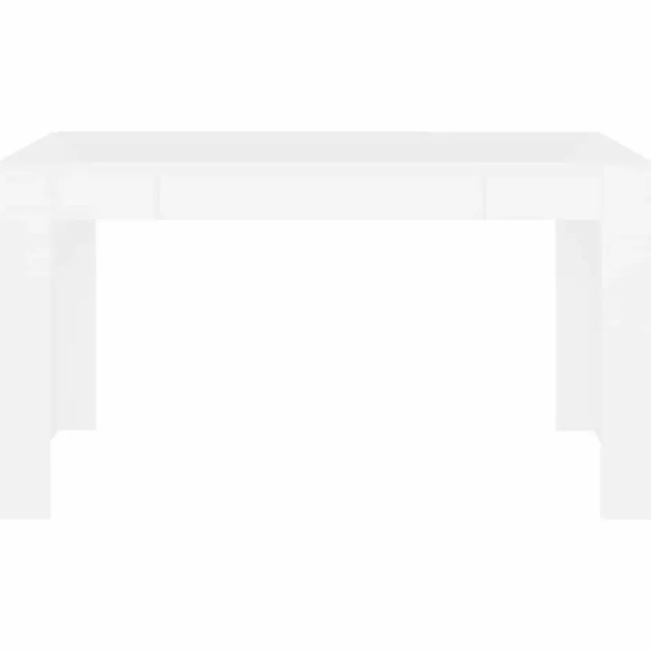 vidaXL - Eettafel - Wit - Bewerkt hout