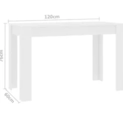 vidaXL - Eettafel - Wit - Bewerkt hout
