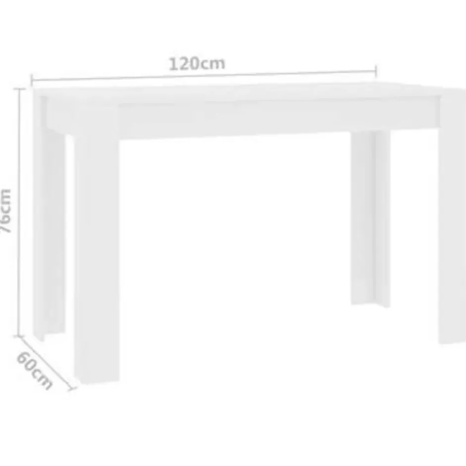 vidaXL - Eettafel - Wit - Bewerkt hout