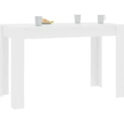 vidaXL - Eettafel - Wit - Bewerkt hout