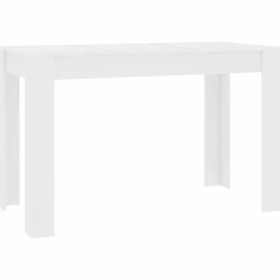 vidaXL - Eettafel - Wit - Bewerkt hout