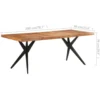 vidaXL - Eettafel - Wit - Hout - 200 x 90 x 76 cm