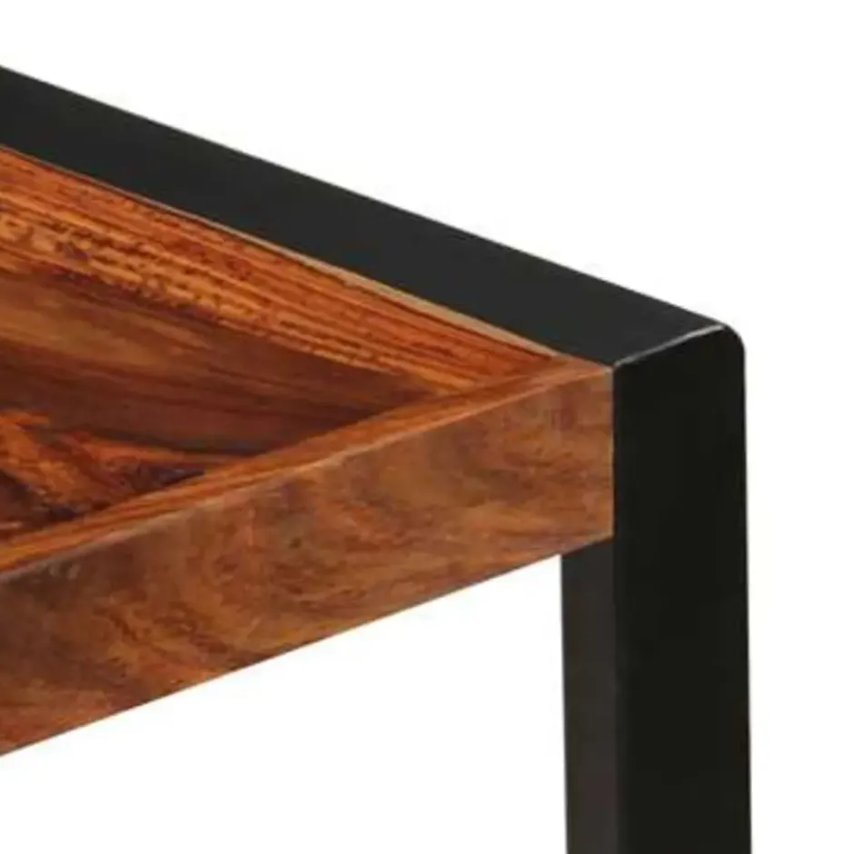 vidaXL Eettafel 140x70x75 cm massief sheeshamhout