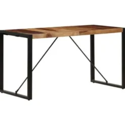 vidaXL Eettafel 140x70x75 cm massief sheeshamhout