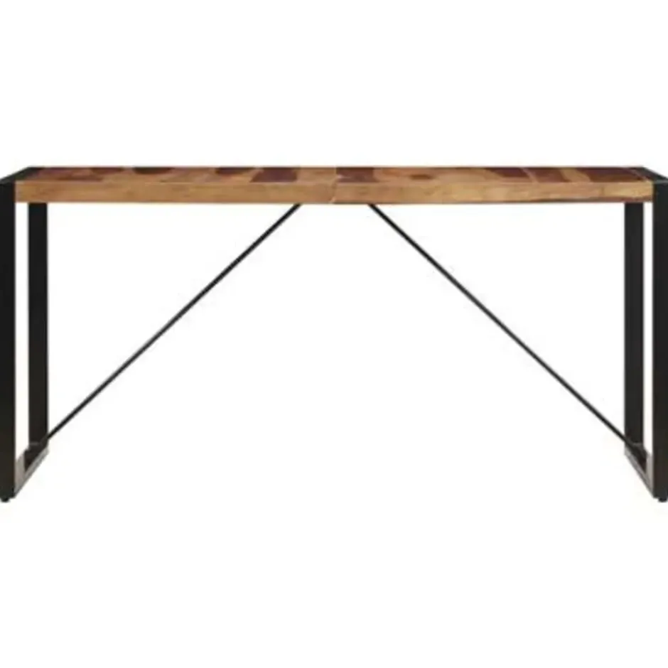 vidaXL Eettafel 140x70x75 cm massief sheeshamhout