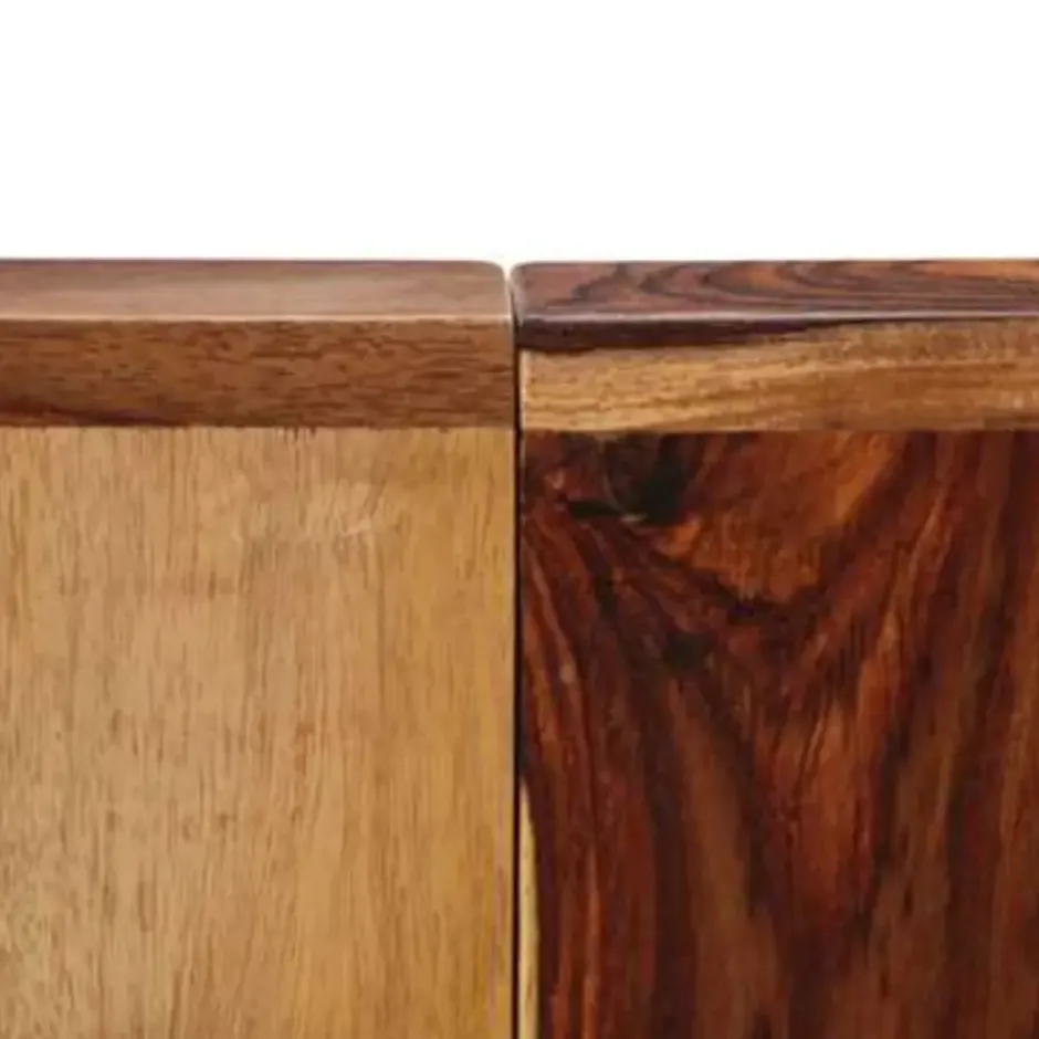 vidaXL Eettafel 140x70x75 cm massief sheeshamhout