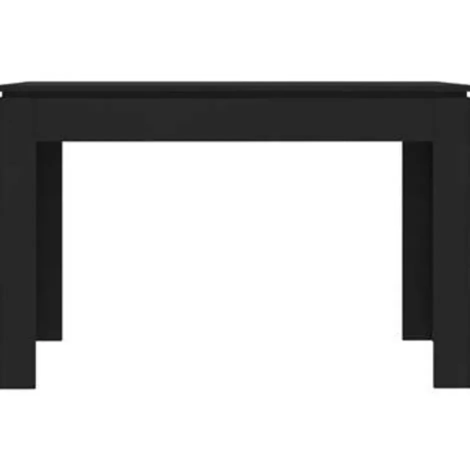vidaXL - Eettafel - Zwart - Bewerkt hout
