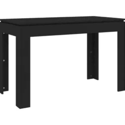 vidaXL - Eettafel - Zwart - Bewerkt hout