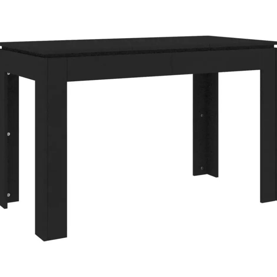 vidaXL - Eettafel - Zwart - Bewerkt hout