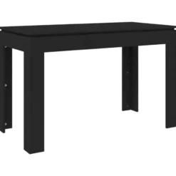 vidaXL - Eettafel - Zwart - Bewerkt hout