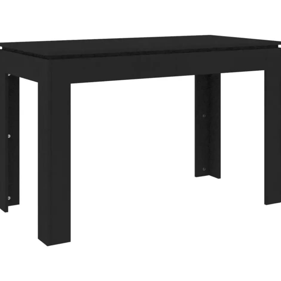 vidaXL - Eettafel - Zwart - Bewerkt hout
