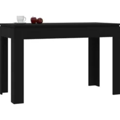 vidaXL - Eettafel - Zwart - Bewerkt hout