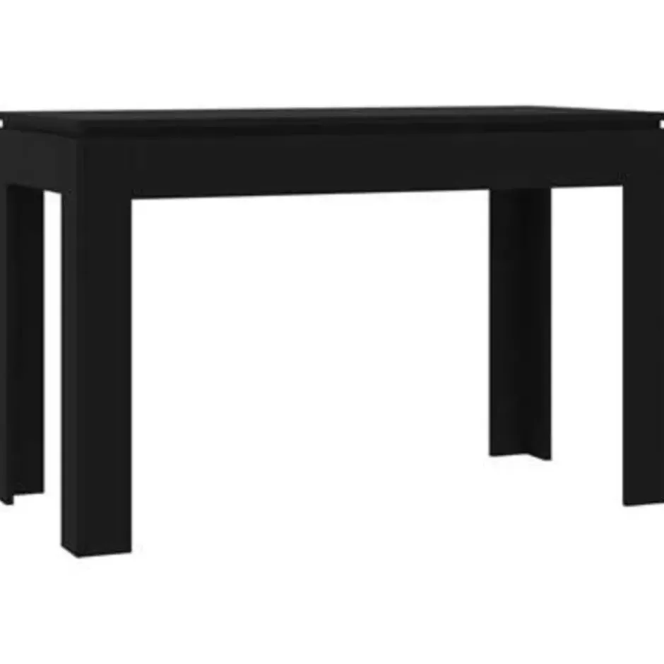 vidaXL - Eettafel - Zwart - Bewerkt hout