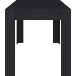 vidaXL Eettafel - Zwart - Bewerkt hout - 140x74.5x76 cm