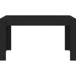 vidaXL Eettafel - Zwart - Bewerkt hout - 140x74.5x76 cm