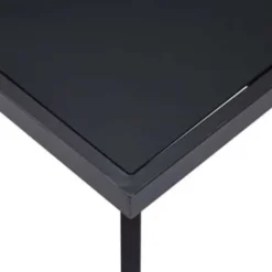 vidaXL - Eettafel - Zwart - Glas - 140 x 70 x 75 cm