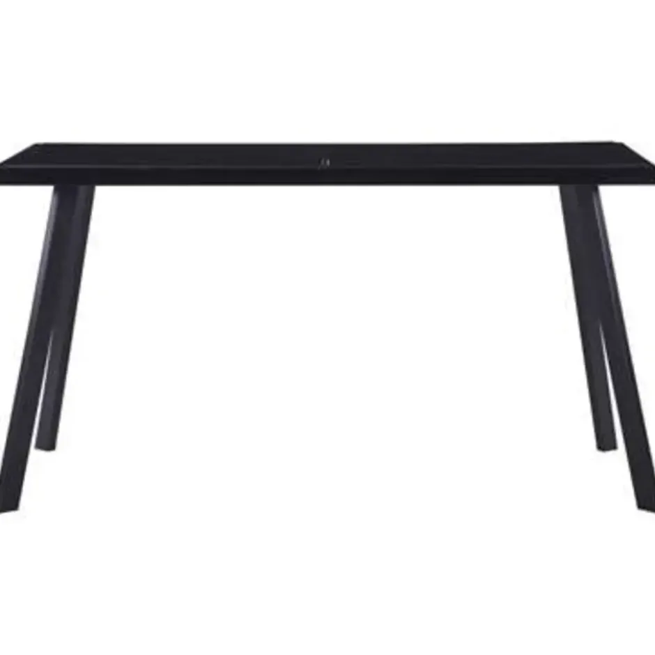 vidaXL - Eettafel - Zwart - Glas - 140 x 70 x 75 cm