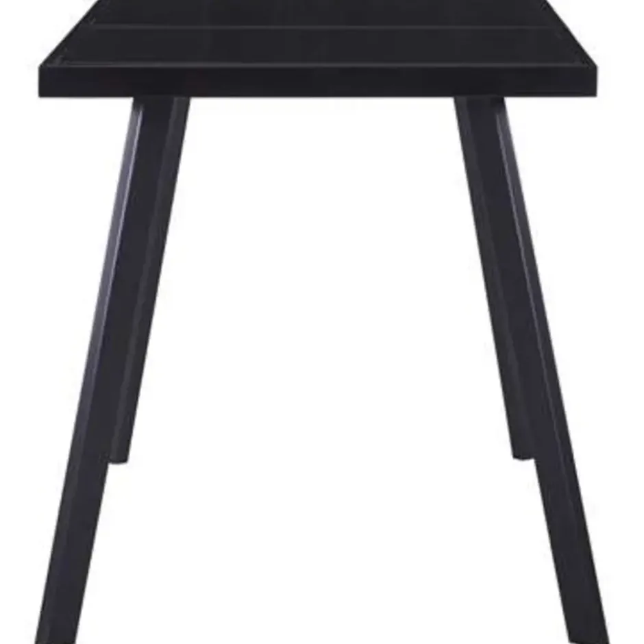 vidaXL - Eettafel - Zwart - Glas - 140 x 70 x 75 cm
