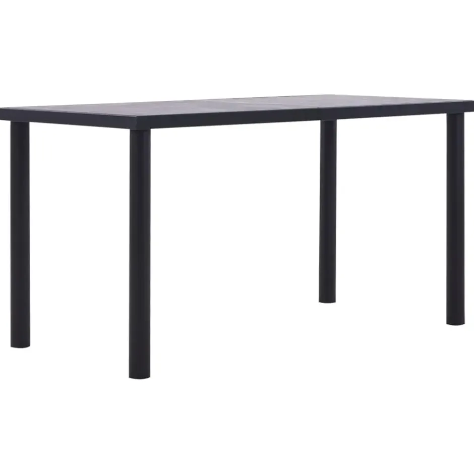 vidaXL - Eettafel - Zwart - MDF - 140 x 70 x 75 cm