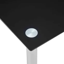 vidaXL - Eettafel - Zwart - Roestvrij staal - 120 x 60 x 75 cm