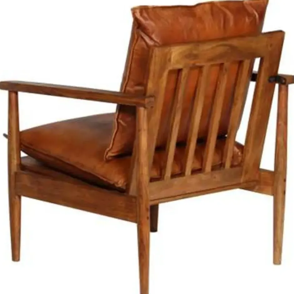 vidaXL - Fauteuil - Bruin - Leer