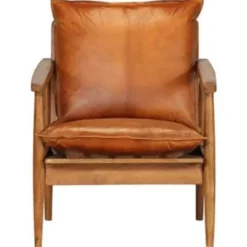 vidaXL - Fauteuil - Bruin - Leer