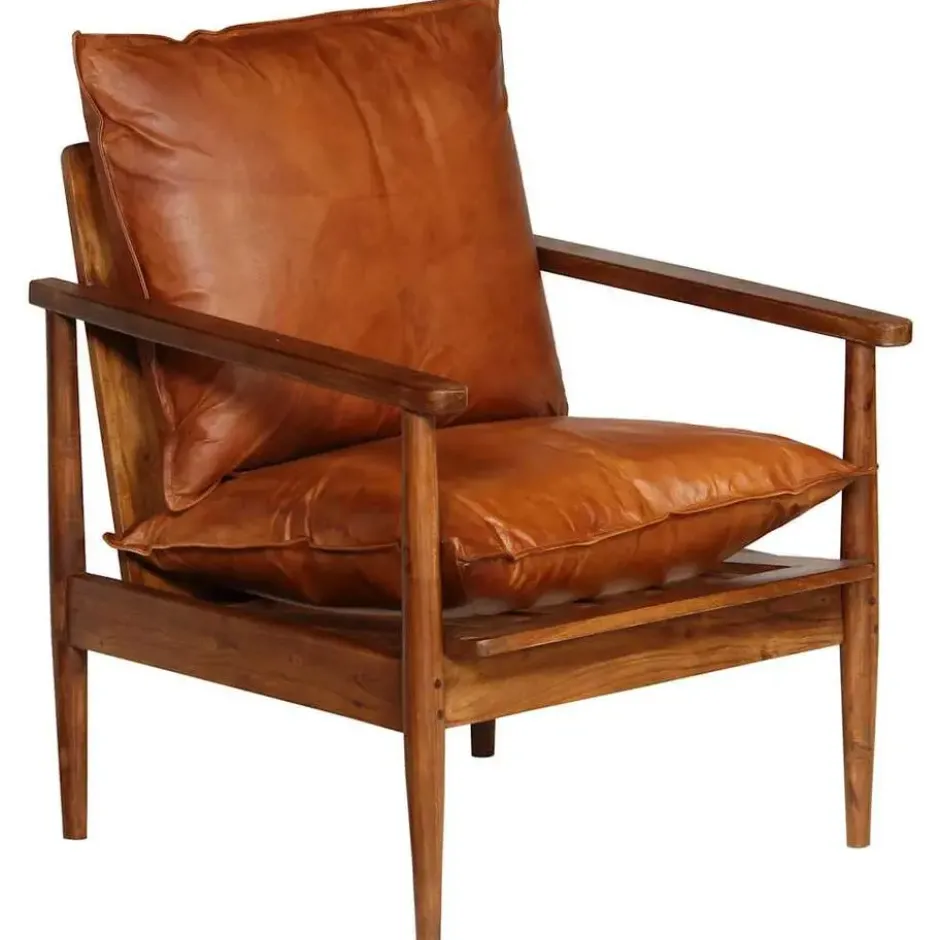 vidaXL - Fauteuil - Bruin - Leer