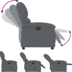 vidaXL - Fauteuil - Grijs - Fluweel