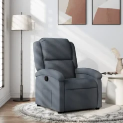 vidaXL - Fauteuil - Grijs - Fluweel