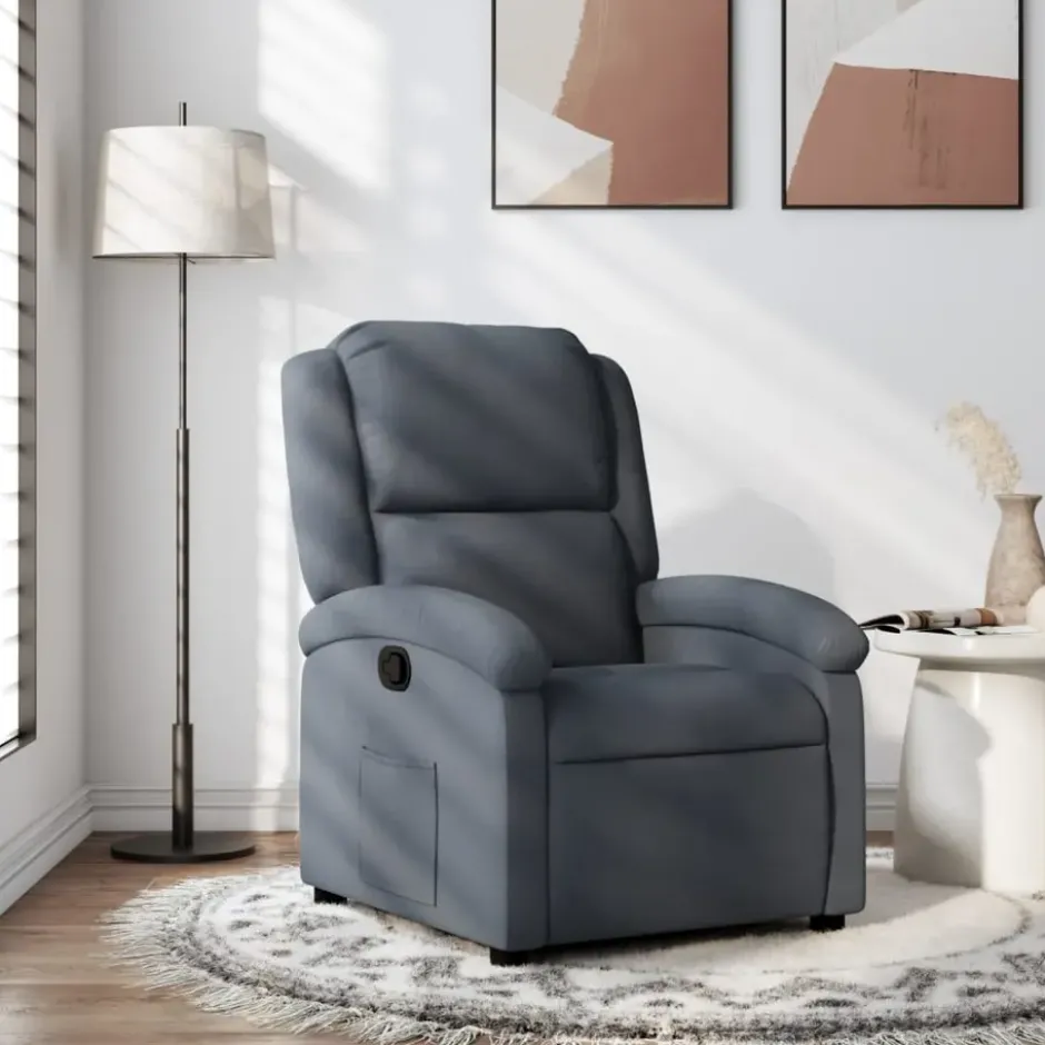 vidaXL - Fauteuil - Grijs - Fluweel