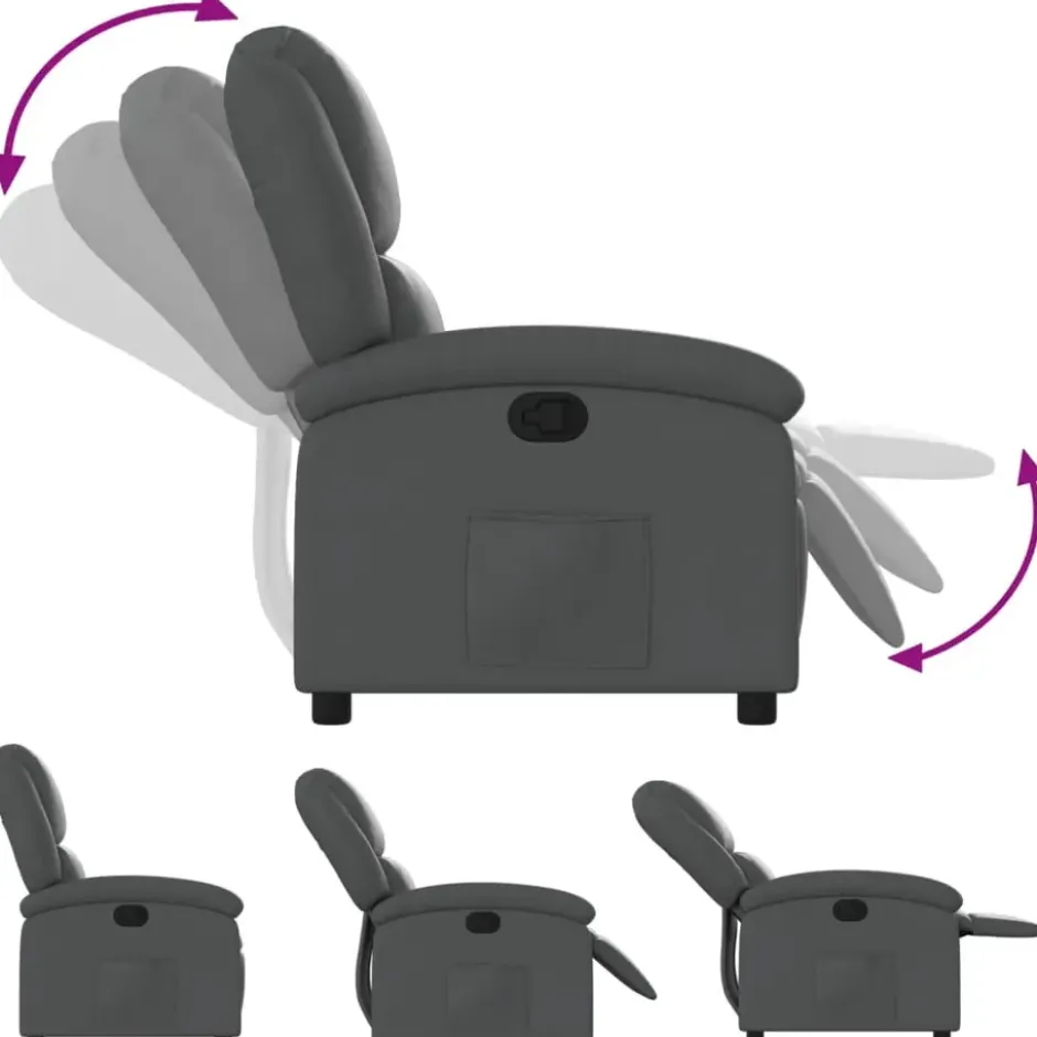 vidaXL - Fauteuil - Grijs - Kunstleer