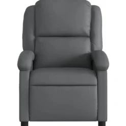vidaXL - Fauteuil - Grijs - Kunstleer