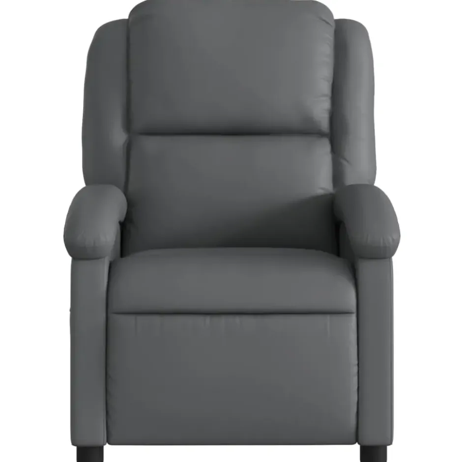 vidaXL - Fauteuil - Grijs - Kunstleer