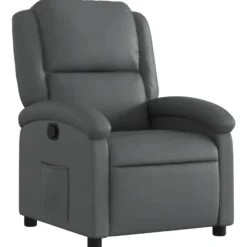 vidaXL - Fauteuil - Grijs - Kunstleer