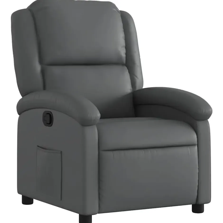 vidaXL - Fauteuil - Grijs - Kunstleer