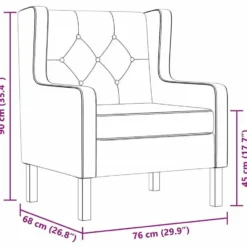 vidaXL - Fauteuil - Wit - Stof