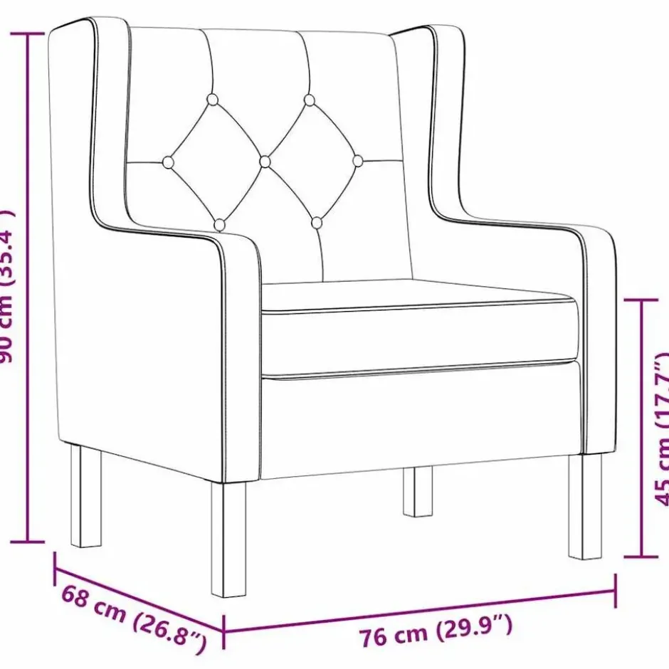 vidaXL - Fauteuil - Wit - Stof