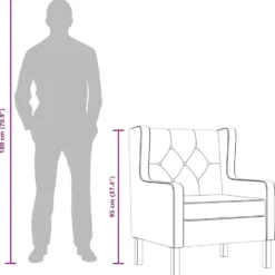 vidaXL - Fauteuil - Wit - Stof